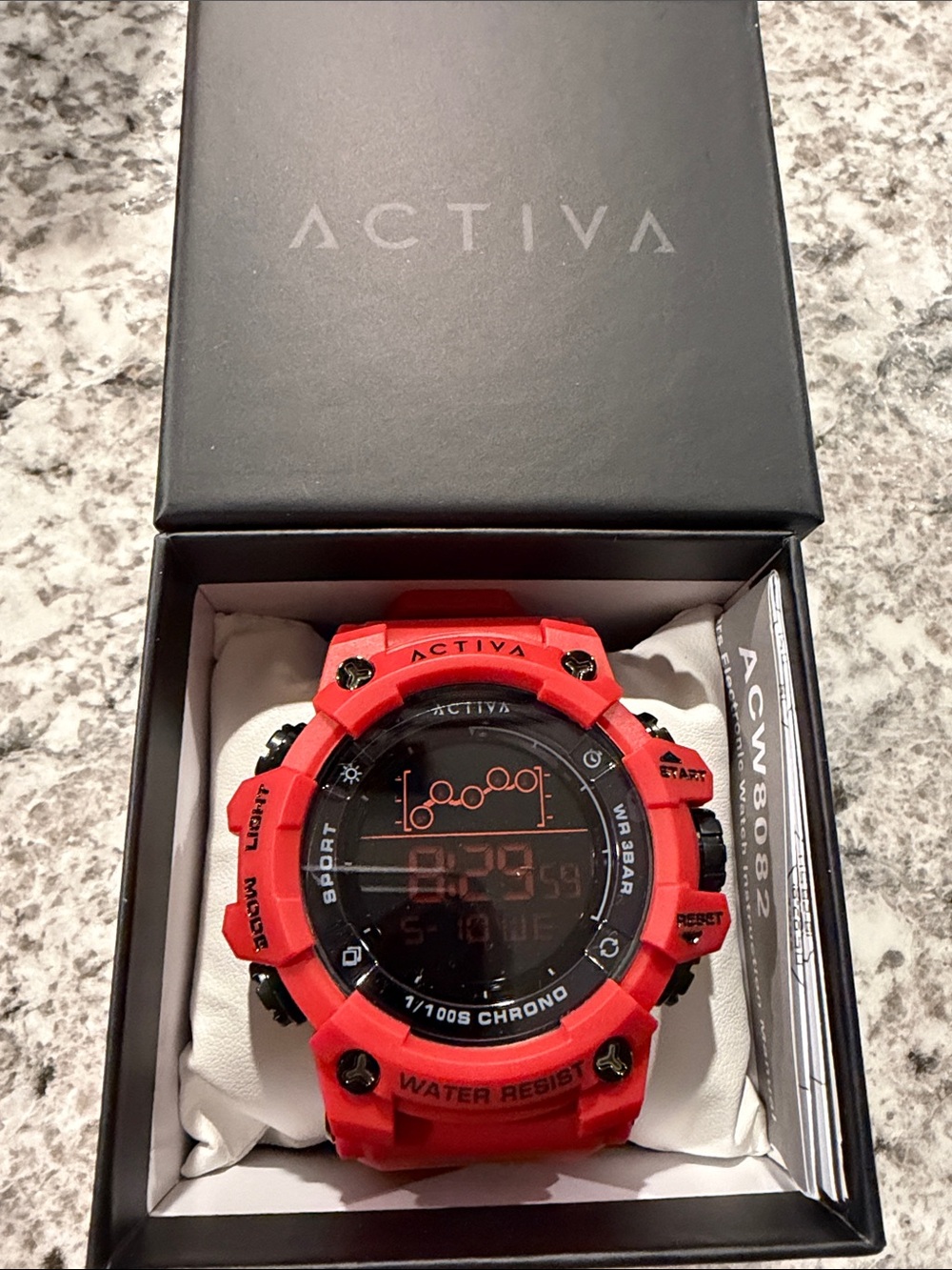 Activa Summit X Invicta (ACW8082-023) - 50mm Men’s Sports Watch - Red - NEW